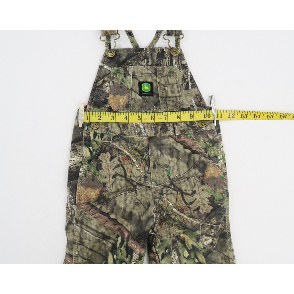 John Deere Mossy Oak Camouflage Overalls Toddler 2T Cotton Forest Camo Green - Picture 5 of 8